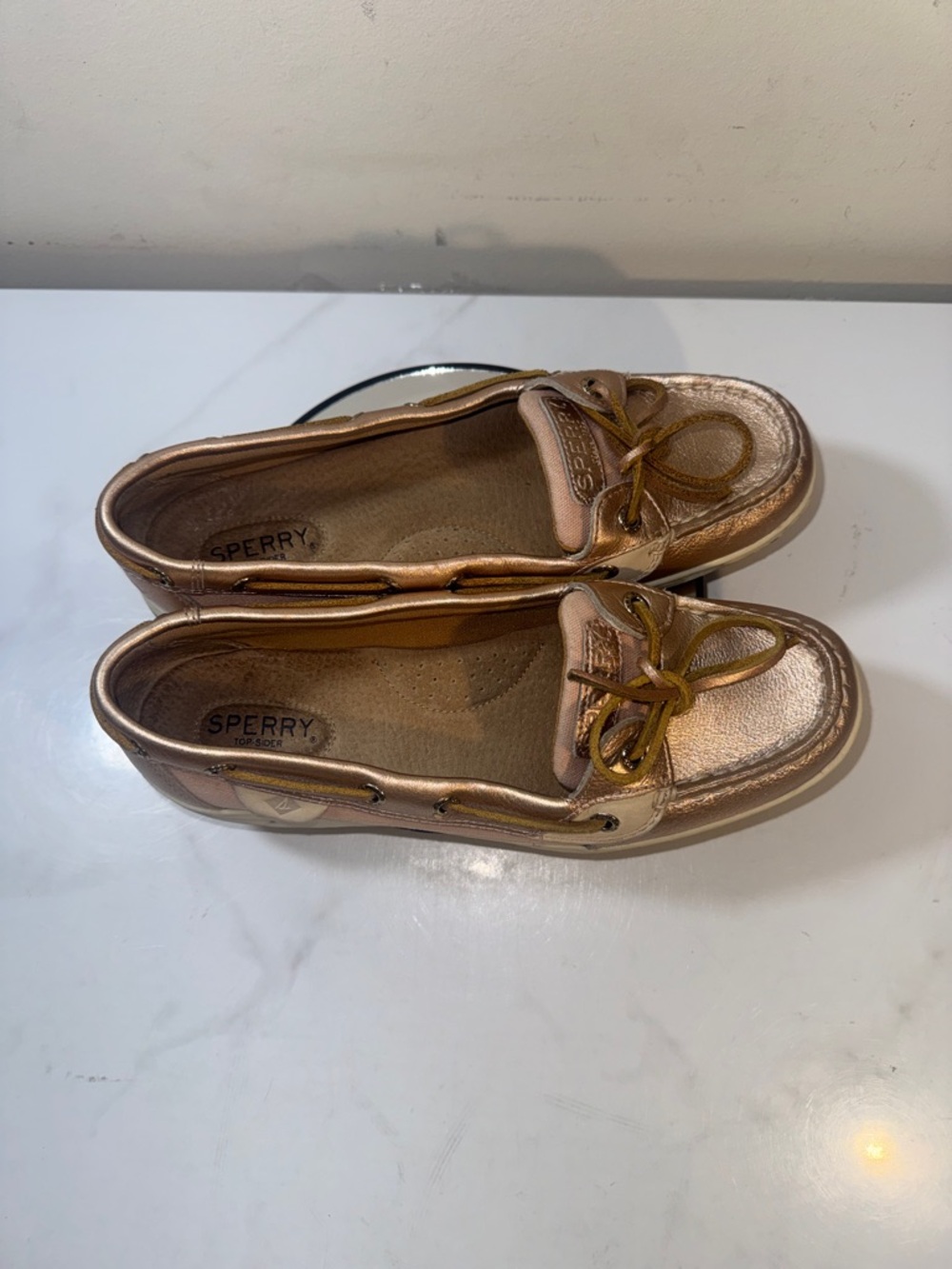 Sperry Top-Sider Angelfish Boat Shoes in Rose Gold - Women’s Size 8
